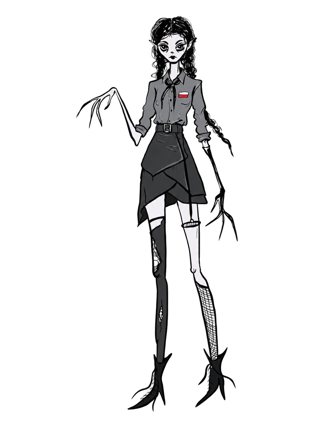 The illustrated gothic character of Quantum Pulse Labs.